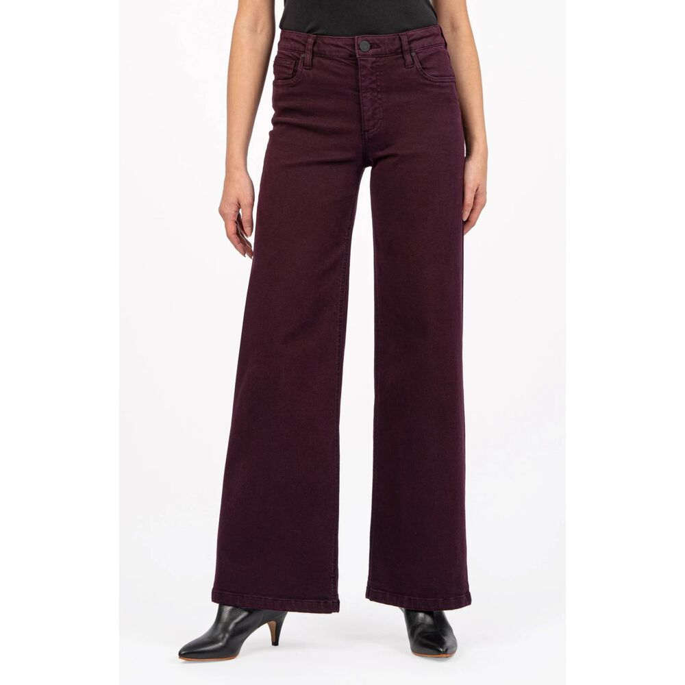 Kut From The Kloth High Waist Wide Leg Jeans In Eggplant Size 8 31/33 Mint!